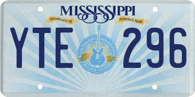 MS license plate YTE296