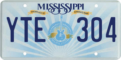MS license plate YTE304