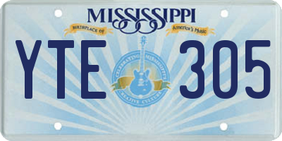 MS license plate YTE305