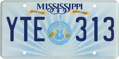 MS license plate YTE313