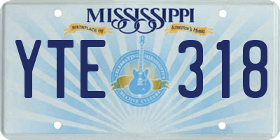MS license plate YTE318