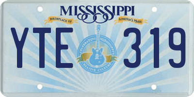MS license plate YTE319