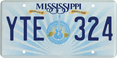 MS license plate YTE324