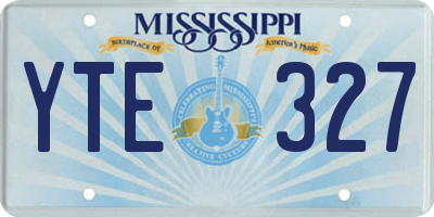 MS license plate YTE327