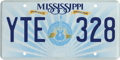 MS license plate YTE328