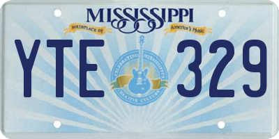 MS license plate YTE329