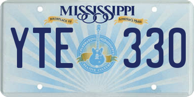 MS license plate YTE330
