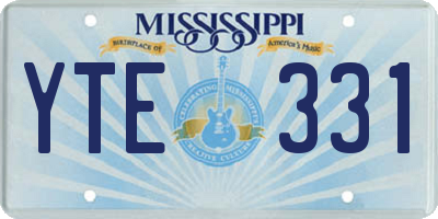 MS license plate YTE331
