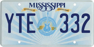 MS license plate YTE332
