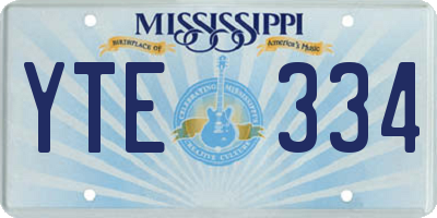 MS license plate YTE334