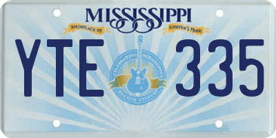 MS license plate YTE335