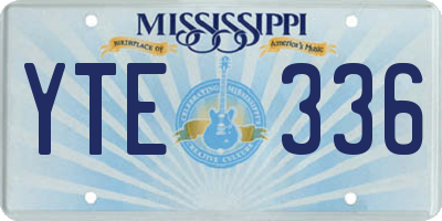 MS license plate YTE336