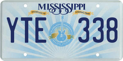 MS license plate YTE338