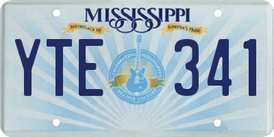 MS license plate YTE341