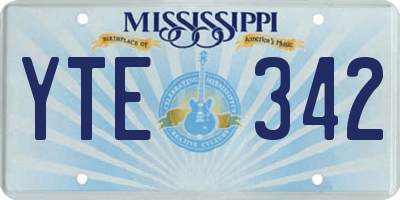 MS license plate YTE342