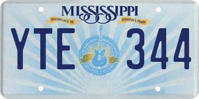 MS license plate YTE344