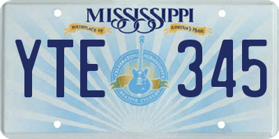 MS license plate YTE345