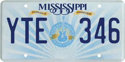 MS license plate YTE346