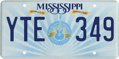 MS license plate YTE349