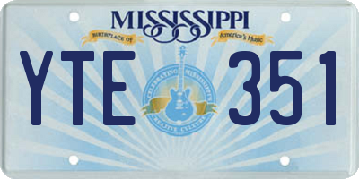 MS license plate YTE351