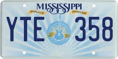 MS license plate YTE358