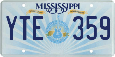 MS license plate YTE359
