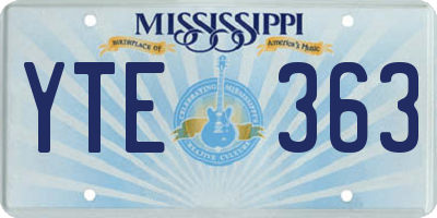 MS license plate YTE363