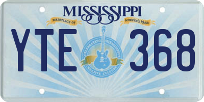 MS license plate YTE368