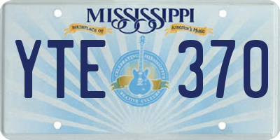 MS license plate YTE370