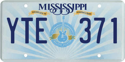 MS license plate YTE371