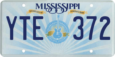 MS license plate YTE372