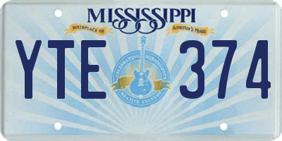 MS license plate YTE374