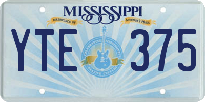 MS license plate YTE375