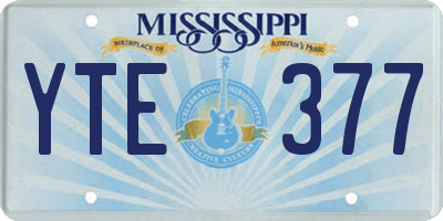MS license plate YTE377