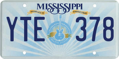 MS license plate YTE378
