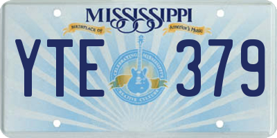 MS license plate YTE379