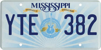 MS license plate YTE382