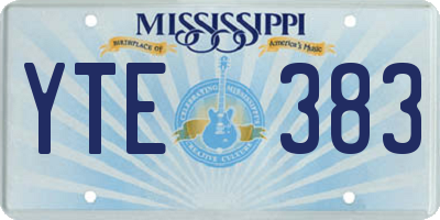 MS license plate YTE383