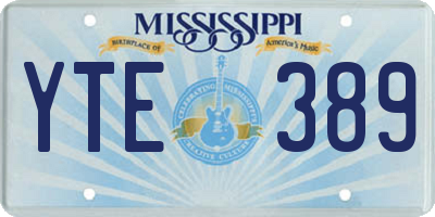 MS license plate YTE389