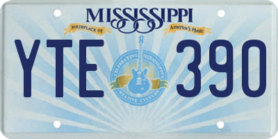 MS license plate YTE390