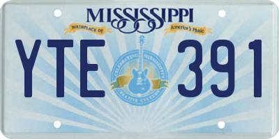 MS license plate YTE391