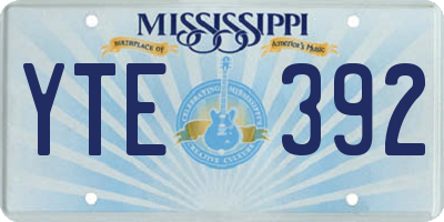 MS license plate YTE392