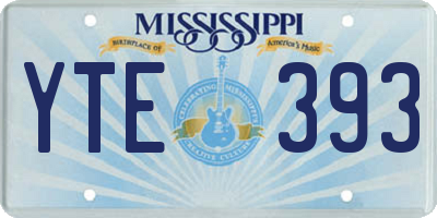 MS license plate YTE393