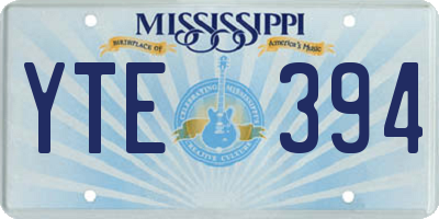 MS license plate YTE394