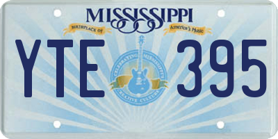 MS license plate YTE395