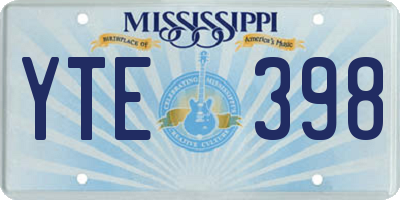 MS license plate YTE398