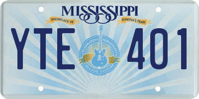 MS license plate YTE401