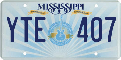 MS license plate YTE407