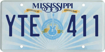 MS license plate YTE411