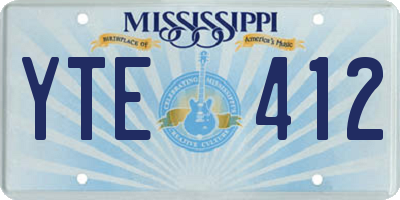 MS license plate YTE412